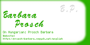 barbara prosch business card